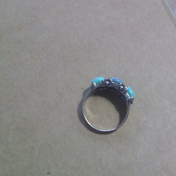 TURQUOISE VINTAGE EARRINGS AND RING - Picture 3 of 12